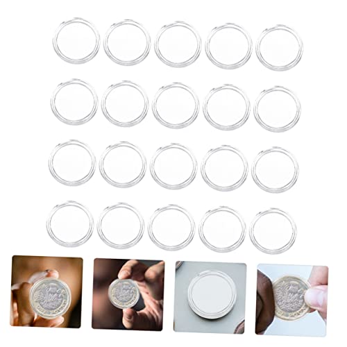 100 cápsulas plásticas transparentes para monedas miniatura 3