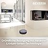 SEVERIN Saugroboter "chill®", leistungsstarker Staubsauger Roboter für Hartböden und kurzflorige Teppiche, extra flacher Putzroboter mit Treppenstufenerkennung, platingrau, RB 7025