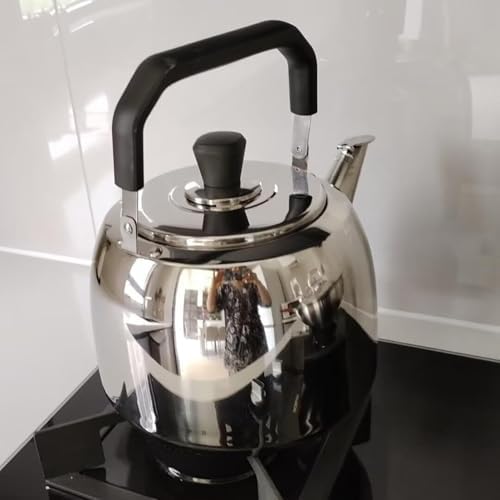 Stainless Steel Tea Kettle for Stove Top, 5L/6L with Bakelite Handle & Whistle, Durable Grade 316 Teapot for Gas Stoves, Perfect for Tea Lovers