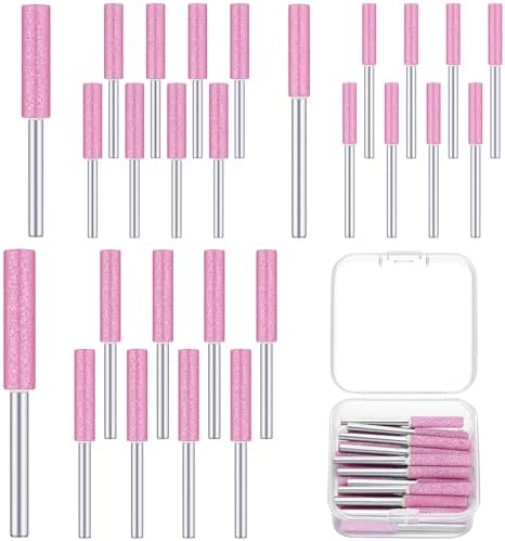 30 Pcs High Hardness Electric Chainsaw Sharpener Bit, Pink