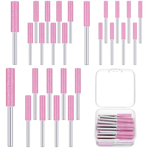 Chumia 30 Pcs Chainsaw Sharpener Bit Kit, 3 Sizes 5/32 3/16 7/32 Inch