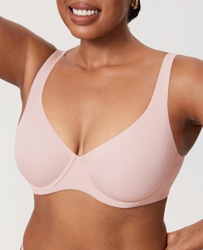 Image of DELIMIRA Women's Confishape Unlined Balconette Bras | Underwire, Supportive, No Padding, Tshirt Bra, Full Coverage, Plus Size