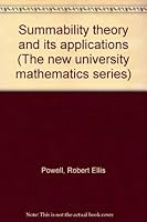 Summability theory and its applications (The new university mathematics series) 0442066252 Book Cover