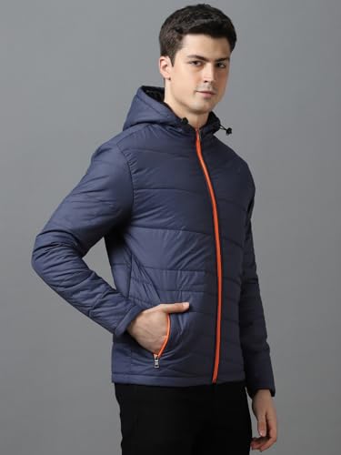 Image of Urbano Fashion Men's Full Sleeve Zippered Hooded Neck Puffer Jacket