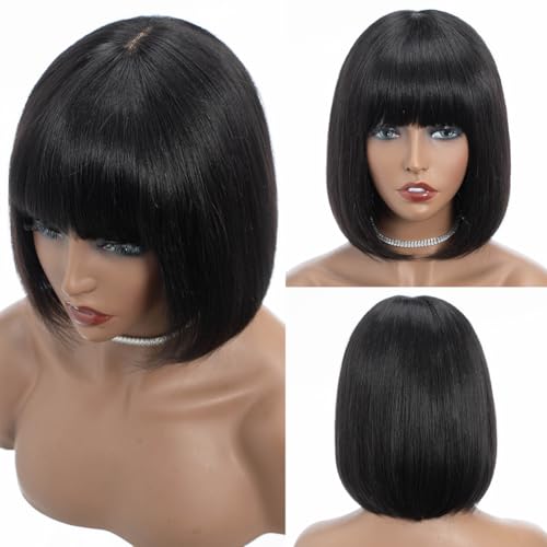 Perruque bob cheveux humains idéale pour le bureau et les soirées