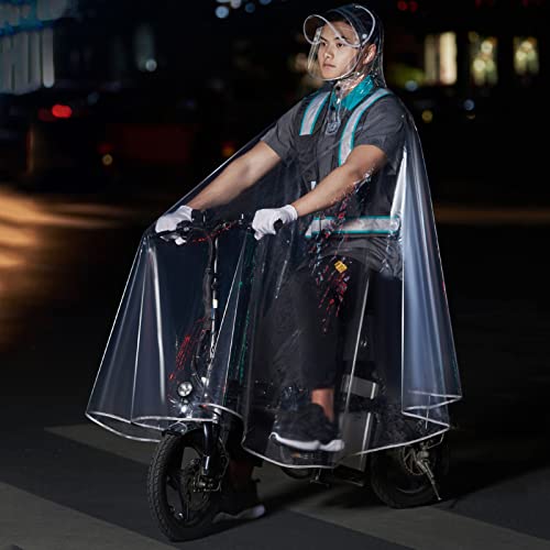 Poncho Oxford Taille Unique Générique Imperméable à L'eau Cyclisme Capes, Unisexe Poncho Vélo Avec Chapeau, Portable Léger Pluie Poncho, Pour Bicyclettes, VTT, Vélos Électriques,Bleu Cape De Pluie Velo