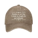 Freedom is Not Frees It Must Be Fought for and Defended Hat for Mens Fashion