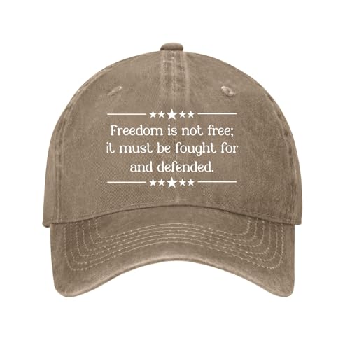 Freedom is Not Frees It Must Be Fought for and Defended Hat for Mens Fashion