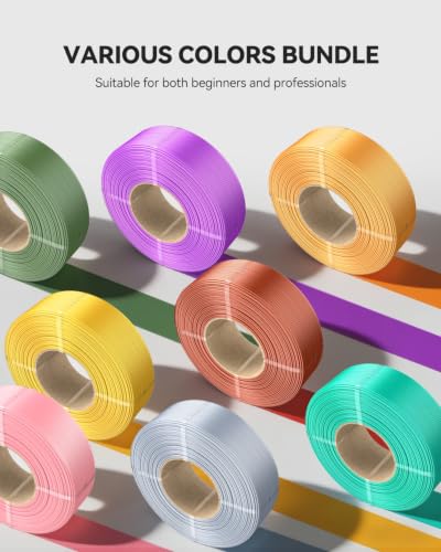 Image of SUNLU Silk PLA Plus Filament Refill, Smooth Silky Surface, No-Spool 3D Printer Silk Filament 1.75mm for Reusable Spools, Compatible with Bambu Lab 3D Printers, 1KG, Silk Black