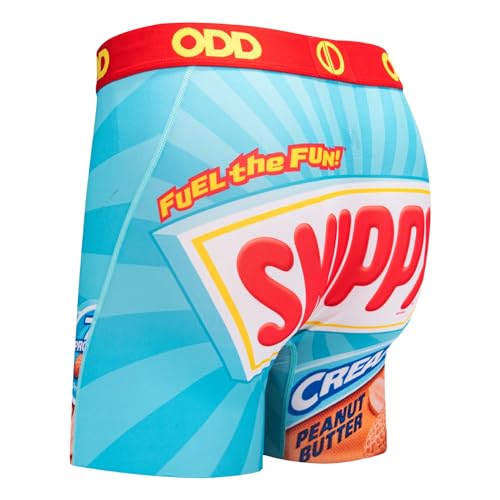 Odd Sox Men's Gift Idea Novelty Underwear Boxer Briefs, Skippy Label4