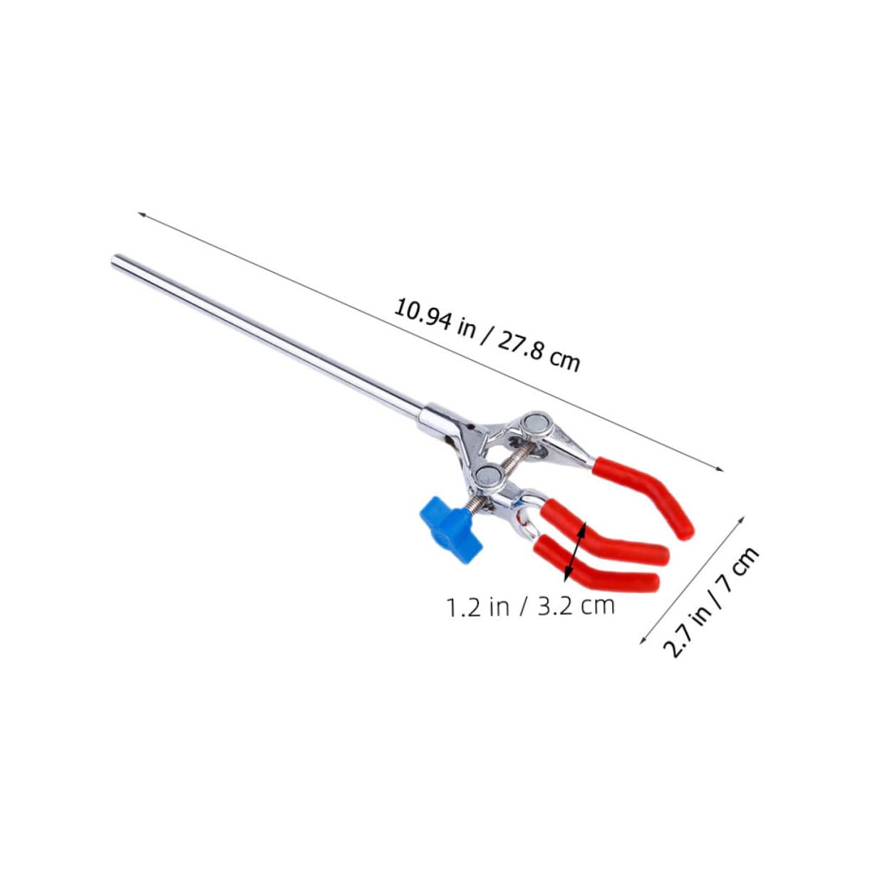 iplusmile 4pezzi Pinza Regolabile Acciaio Inossidabile Per Provetta Per Laboratorio Clip Leggera e Compatta Per Flaconi e Provette Strumento Pratico Per Esperimenti Scientifici