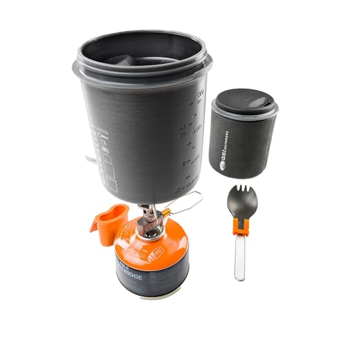 GSI Outdoors Halulite Minimalist Kitchen Kit | Integrated Camp Cookware for Ultralight Backpacking and Camping