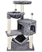 YUNIQUE Cat Tree with Cat Condo and Big Hammock, Grey