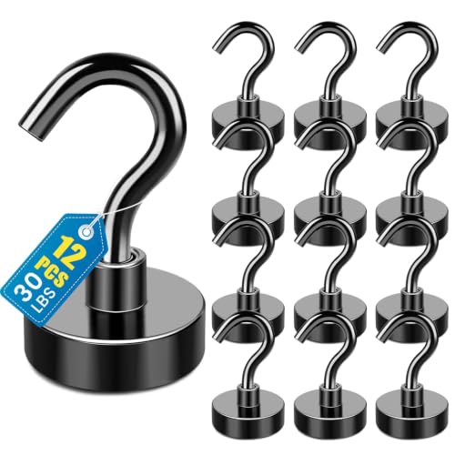 LOVIMAG Magnetic Hooks, Cruise Essentials 2026, 12 Pack-30LBS