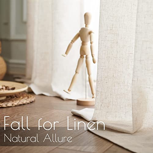 Jinchan DYMRP-5084C00 Linen Beige Curtains 84 Inches Long thumb #2