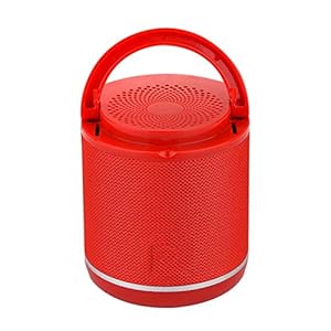 Radio Bluetooth Speaker & Phone Holder Mini Subwoofer Stof Wireless Outdoor 6 kleuren Ondersteuning TF Card (Color : Red)