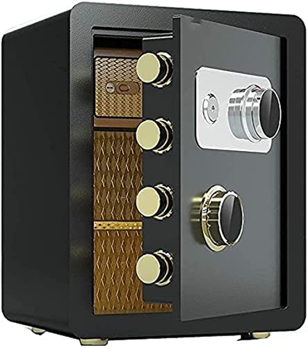 Ignifuga Impermeabile Cassaforte con Serratura Combinazione Digitale, Prevenzione Antincendio Montaggio a Parete in Acciaio Ufficio Casa per Contanti Chiavi Passaporti di Valore