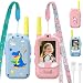 Video Walkie Talkies for Kids,ELFEYE Handheld Rechargeable Video/Voice Call Children Walkies Talkies,Toddler Toy for Indoor Outdoor Games,Camping Hiking,Gift for Kids Ages 3-12 (Blue/Pink)