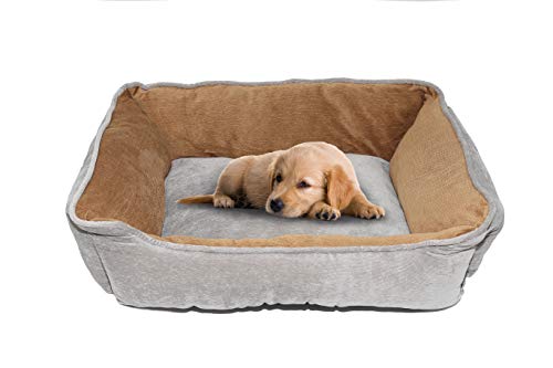 Sogni e Capricci Relax-Cuccia per Cani e Gatti, Multicolore ( Marrone/Grigio), 44 x 34 x 15 cm