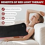 31.5''×14'' Red Light Therapy for Body, Eligible Infrared Light Therapy Pad, Dual Chip Grade 210 LEDs 660nm&850nm Infrared Light Therapy Wearable with Timer Remote Control - Image 2