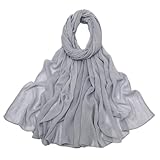 Bufanda musulmana de rayón arrugado para mujer, chales lisos, turbante islámico, 10, talla única