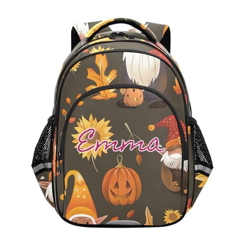 Sac à dos nain d'automne mignon marron de 17 pouces unisexe