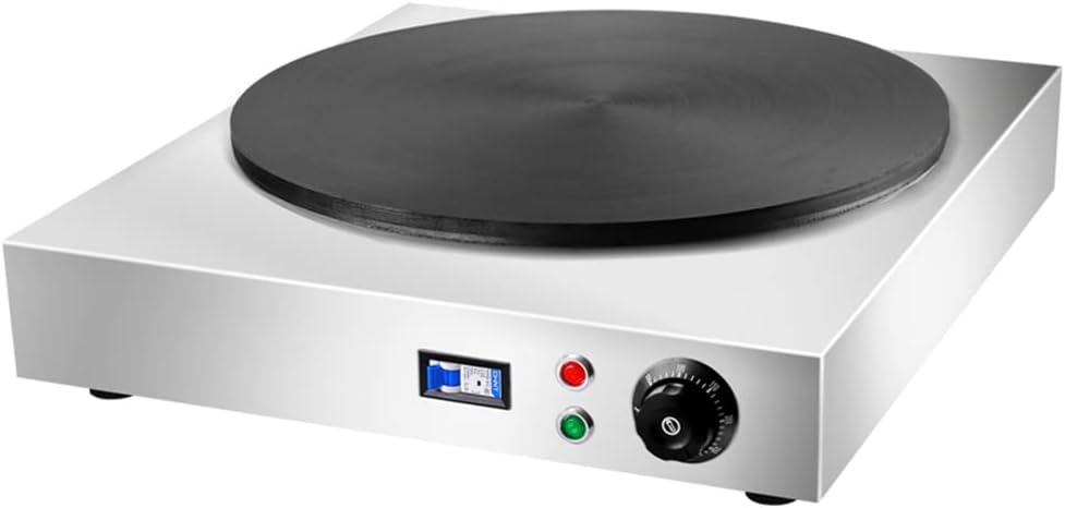 Commercial Crepe Maker, Pancake and Crepe Maker Frying Non-Stick Electric Crepe Maker Pan, Suitable for Food Stalls (55cm)