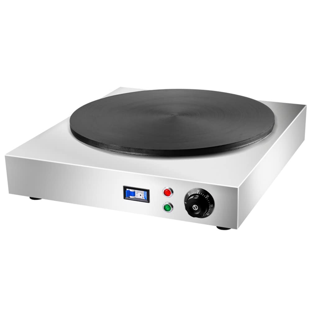 MYUYEE Commercial Crepe Maker, Pancake And Crepe Maker Frying Non-Stick Electric Crepe Maker Pan, Suitable for Food Stalls,40cm (size_name 45cm)