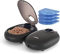 WOPET Automatic Cat Feeder, 48-Hour Programmable Pet Food Dispenser, Built-in Ice Gel Pack for Freshness – Ideal for Wet Food, Yogurt & Canned Meals – Perfect for Cats, Kittens & Small Dogs