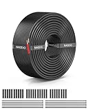 NAOEVO 20 Gauge Wire 2 Conductor Electrical Wire, 20 AWG Stranded PVC Cord, 12V Low Voltage/Tinned Copper/Flexible Cable for Automotive Wiring, Lamp Cord, Marine Cable (50FT)