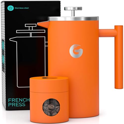 Coffee Gator French Press Kaffeemaschine 1 Liter - plus Travel Jar...