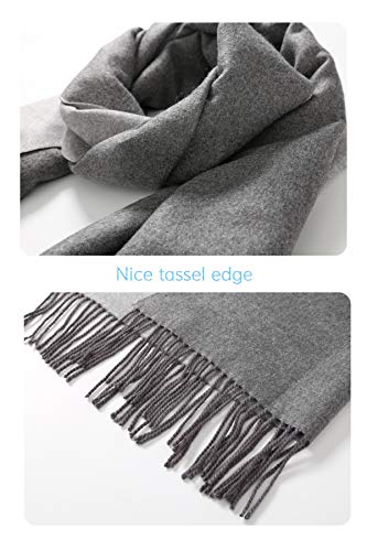 Jeelow Double-Sided Pashmina Shawl Wrap | Cashmere Feel Poncho Cape | Soft & Warm Women's Blanket Scarf3