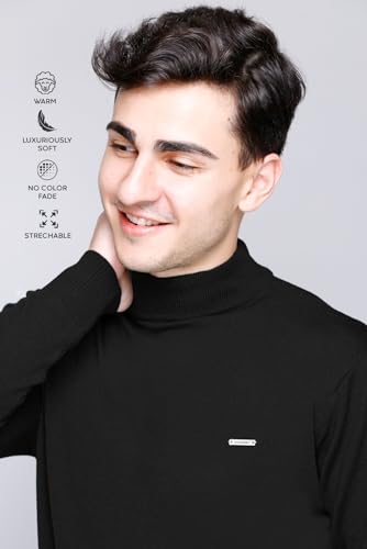 Image of GODFREY Woolen Full Sleeve Sweaters for Men Winter Wear - Turtle Neck Pullover for Men Stylish