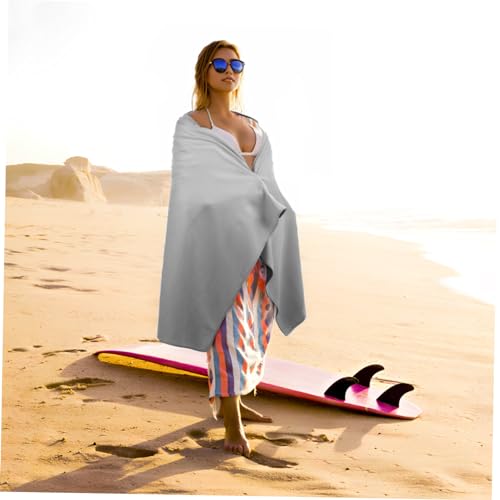 Serviette de plage microfibre compacte bleue pour voyage et sport
