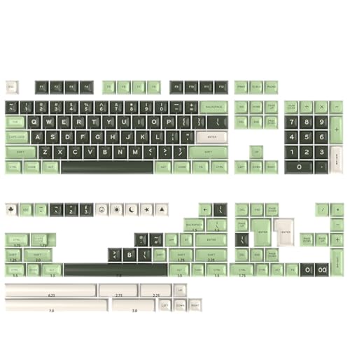Image of Guffercty kred SA Profile PBT Keycaps,173 Set Double Shot Durable Keycaps for Custom Mechanical Keyboard Mod Fit 60% 100% Layout for Gamers Typists (Salon Style)