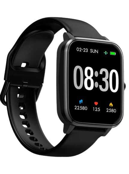 Image of TIMEX Fit 2.0 smartwatch with Bluetooth Calling, SPO2 and Blood Pressure Monitor, Metal Body, Continuous Heart Rate Monitor, Sleep Tracking and Multiple Watch Faces-Black