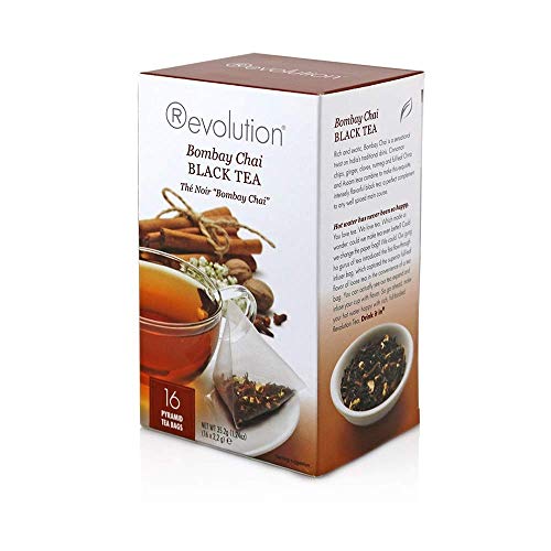 Revolution Tea - Mesh Infuser Full Leaf Tea - Bombay Chai Black Tea - 16 Bags #TOP25