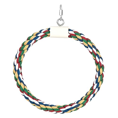 Toyvian Parrot Cotton Rope Diameter Hanging Swing for Birds Safe Bird Cage Accessory for Chewing and Playing Promotes Fun Exercise for Parrots and Birds