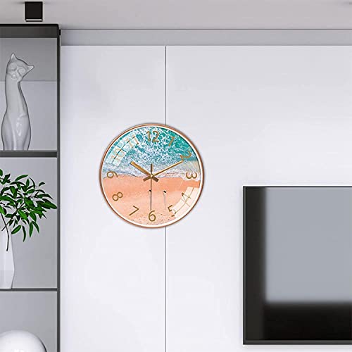 Image of Wall Clock 12 inch Silent Quartz Decorative Wall Clock Non-Ticking Classic Digital Clock Battery Operated Round Easy to Read Handheld Complete Home /Kitchen /Bedroom (416)