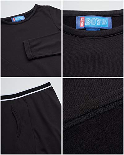 Thermal Underwear Set – 2 Piece Brushed Fleece Top and Long Johns (2T-16)2