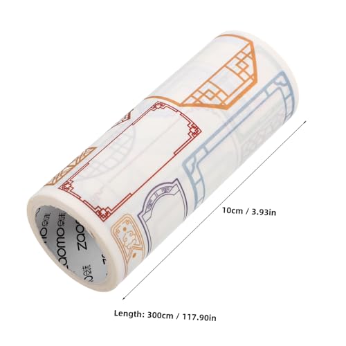 STOBAZA 和紙マスキングテープ 風レトロ書道デザイン クラフト用広装飾粘着テープ スクラップブックや手帳に