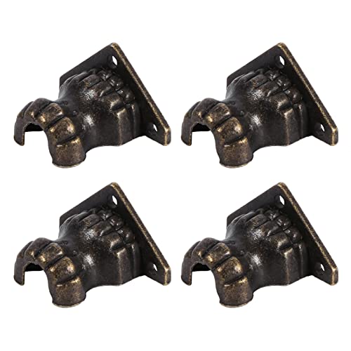 SIXRUN Protector de Esquina de Patas de Latón Antiguo para Caja de Madera, 4 Piezas de Decoración de Patas de Aleación de Zinc Resistente para Cajas de Madera, Protector de Esquina de Latón Antiguo
