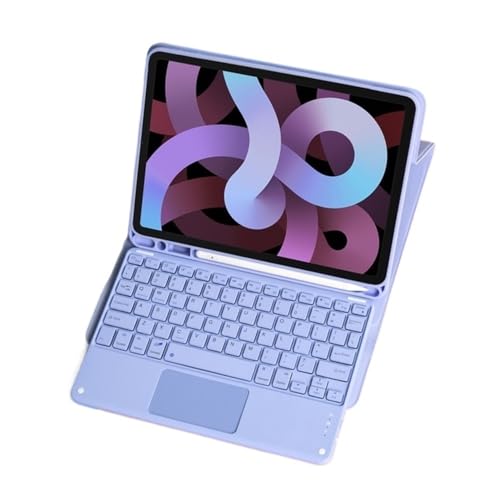 Étui de protection cuir iPad 10e génération clavier tactile violet universel A16