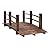 Koopee LEEXCCOS Higher Quality & Stronger Wooden Garden Bridge for Outdoors 5ft, More Durable Landscape Arch with Safety Railsm, 500lbs Capacity Decorative Pond Bridge (Stained Wood)