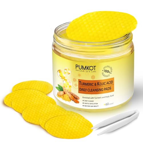 A r b c r n Turmeric Cleansing Pads 2 Pack,Kojic Acid and Turmeric Cleansing Pads for Face and Body Remove Excess Keratin 80 PCS