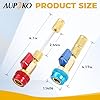 Aupoko R134A Valve Core Quick Remover Installer, High Low Pressure Valve Core Remover Tools Kit for R13A Refrigerant Air Conditioner System #5