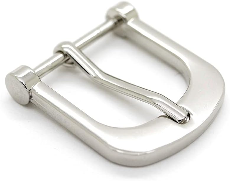 CRAFTMEMORE 4pcs 1 Inch Metal Belt Buckle Single Prong Buckles Leather Craft Accessories SC53- Pick Color (Silver)