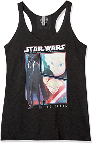 Débardeur Star Wars au dos nageur ergonomique en tissu doux tri-blend respirant noir heather