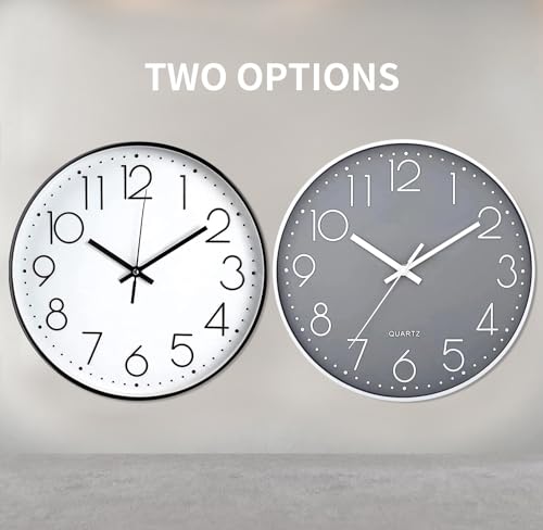 SIN&MI Wall Clock Silent & Non Ticking Modern Quartz Battery Operated Digital Quiet Sweep Office/Home/School/Kitchen Decor Clocks 9 Inch - Image 5