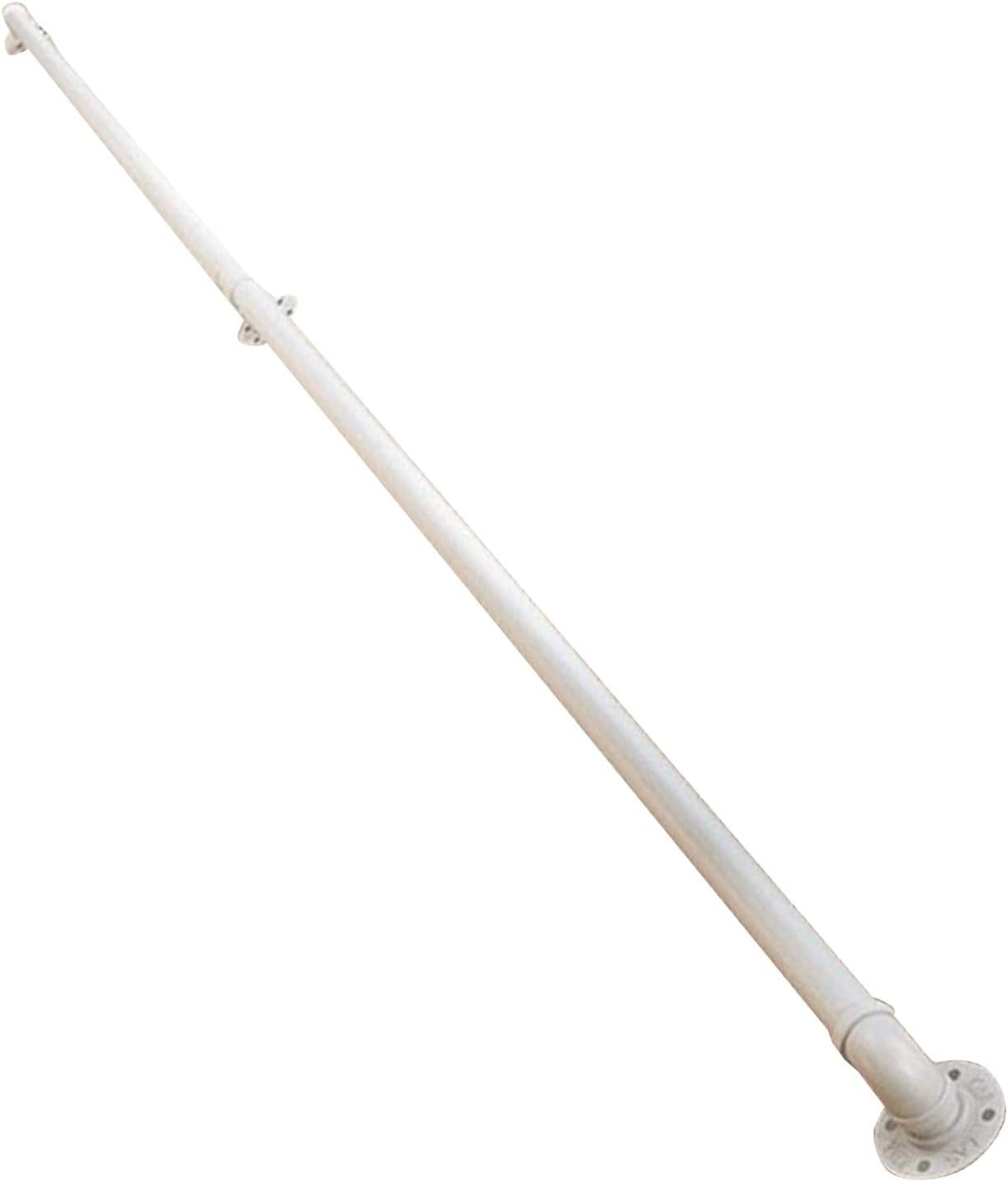 WaiDXn Wrought Iron Stair Support Kit Indoor & Outdoor Safety Railing For Elderly Children White Railing(100cm)